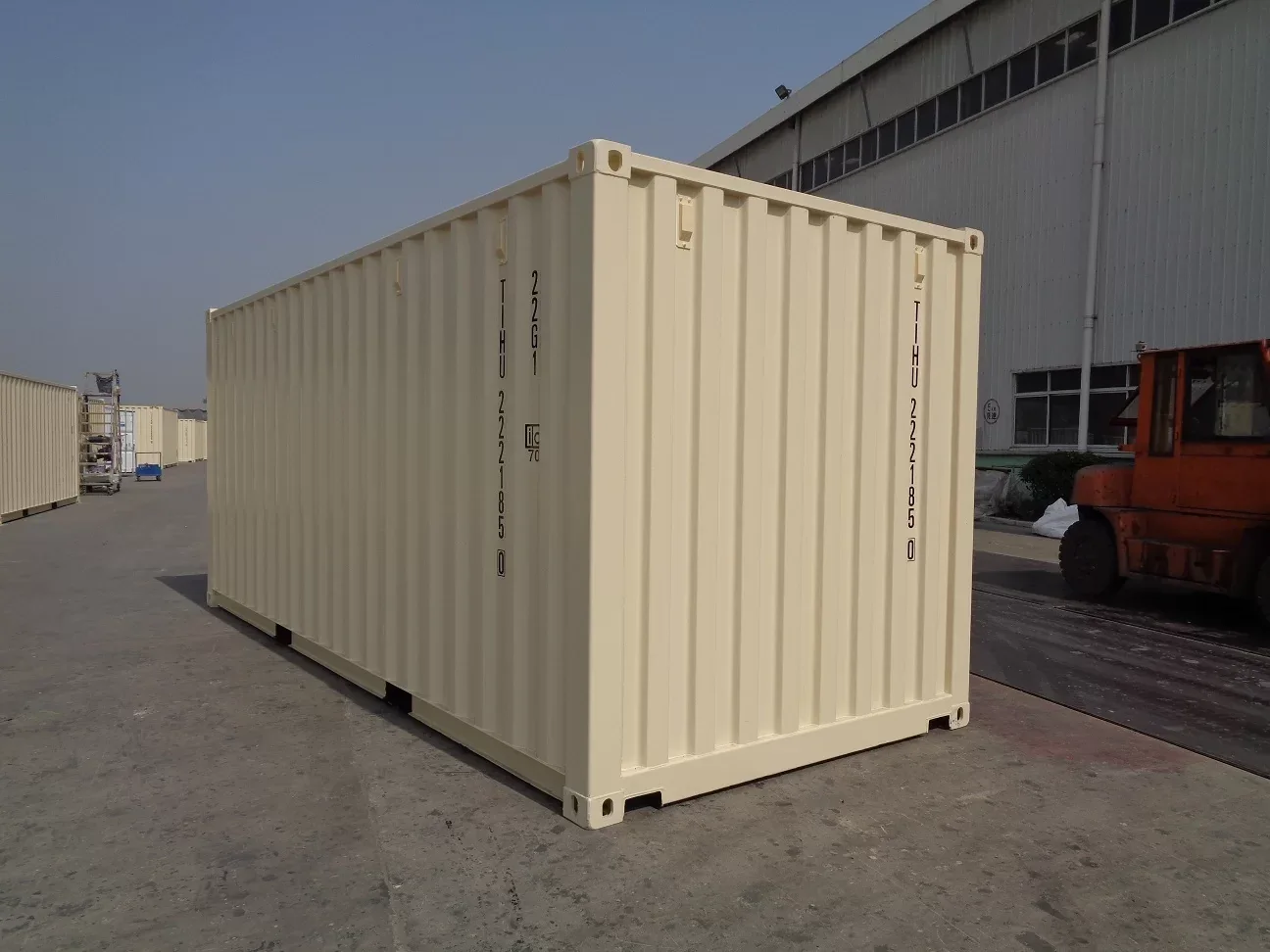 Neuer beigefarbener 20-Fuß-Trockenfrachtcontainer – Bild 2