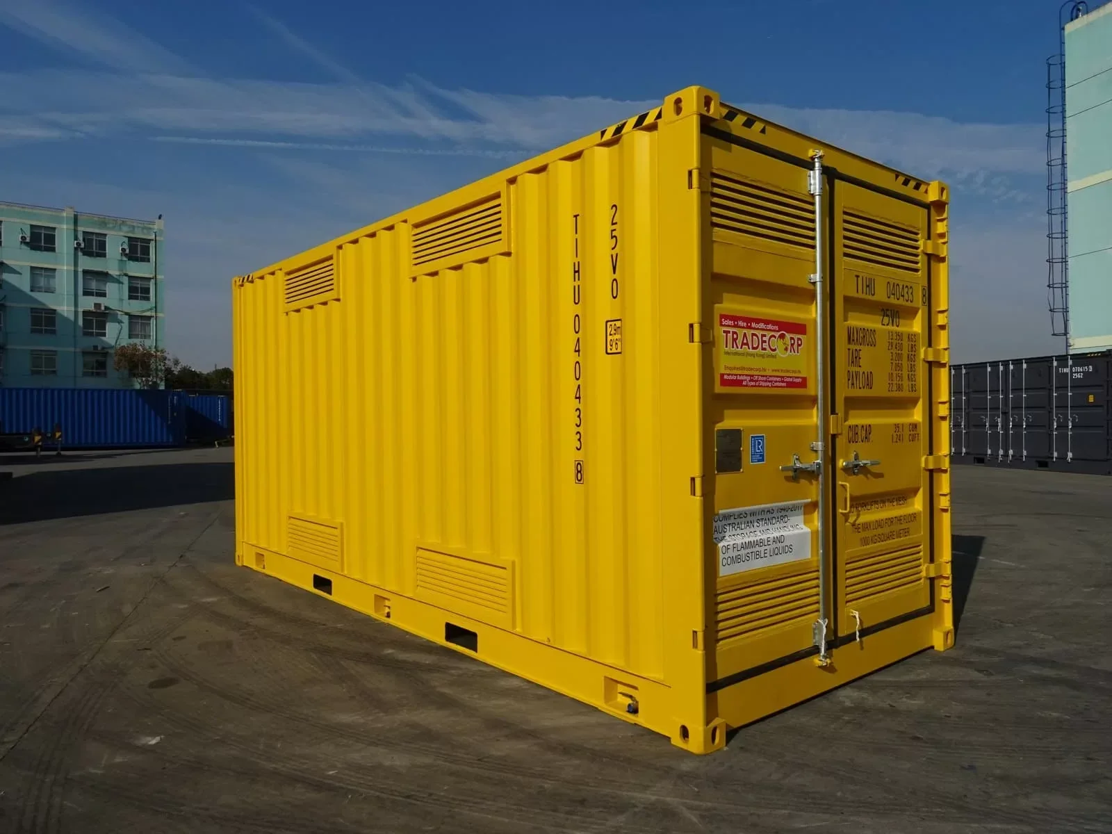 Neuer gelber 20-Fuß-High-Cube-Seecontainer mit seitlicher Öffnung – Bild 4