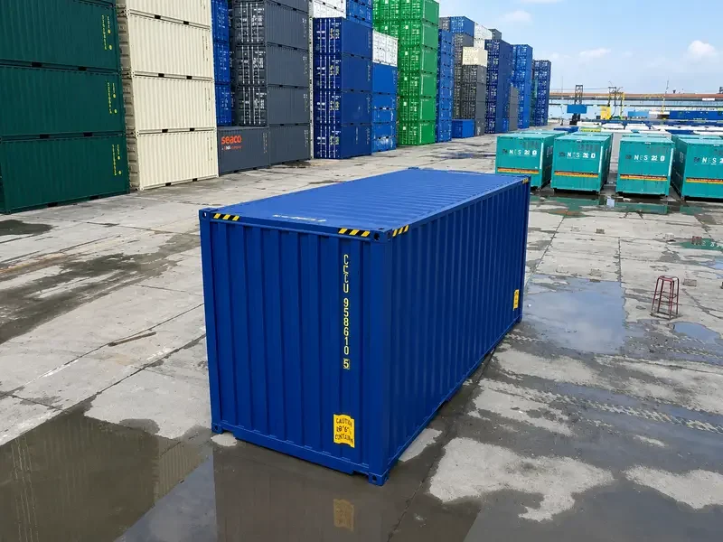 Neuer 20-Fuß-High-Cube-Container, blau – Bild 2
