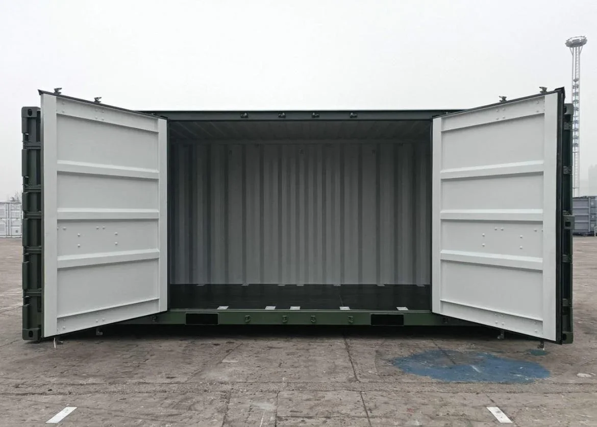 Neuer 20-Fuß-Container mit seitlicher Öffnung, dunkelgrün – Bild 3
