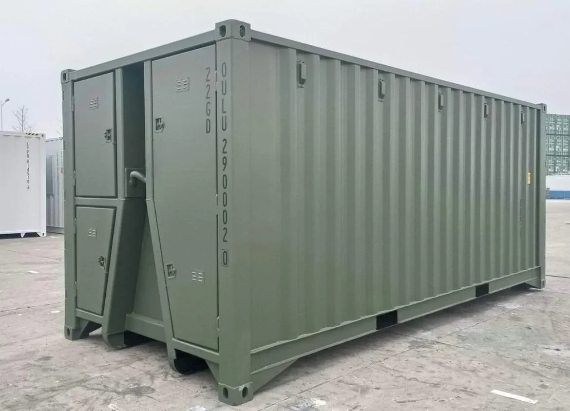 Neuer 20-Fuß-Container mit seitlicher Öffnung, dunkelgrün – Bild 4