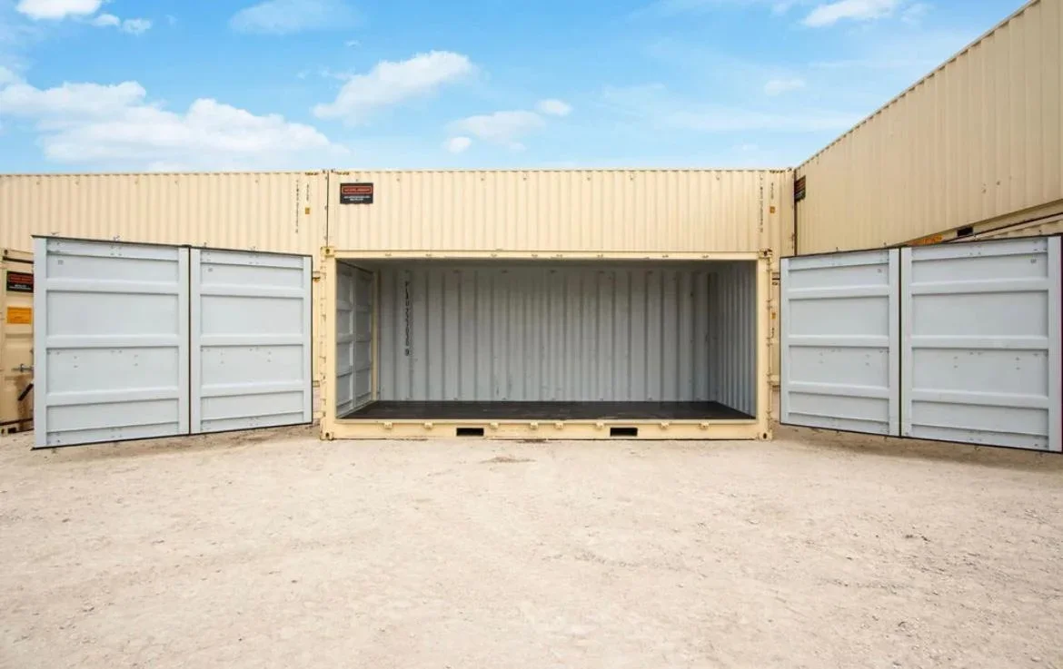 Neuer beigefarbener 20-Fuß-Container mit seitlicher Öffnung – Bild 3